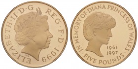 ESTERE - GRAN BRETAGNA - Elisabetta II (1952) - 5 Sterline 1999 Kr. 997b (AU g. 39,95) In confezione
FS