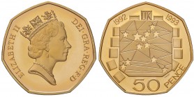 ESTERE - GRAN BRETAGNA - Elisabetta II (1952) - 50 Pence 1993 Kr. 963b (AU g. 26,32) In confezione
FS