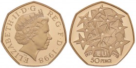 ESTERE - GRAN BRETAGNA - Elisabetta II (1952) - 50 Pence 1998 Kr. 992b (AU g. 15,5) In confezione
FS