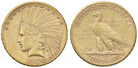 ESTERE - U.S.A. - 10 Dollari 1909 - Indiano Kr. 130 (AU g. 16,71)
BB-SPL