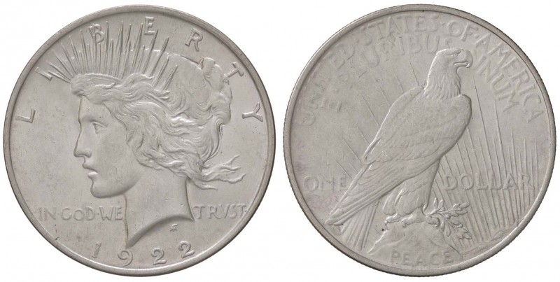 ESTERE - U.S.A. - Dollaro 1922 - Pace Kr. 150 AG
qFDC