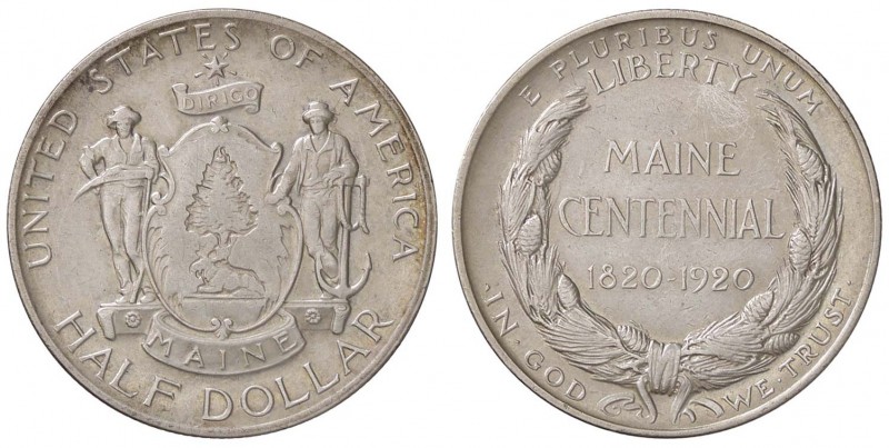ESTERE - U.S.A. - Mezzo dollaro 1920 - 100° Maine Kr. 146 AG
SPL+