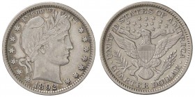 ESTERE - U.S.A. - Quarto di dollaro 1892 Kr. 14 R AG
BB-SPL