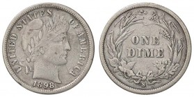 ESTERE - U.S.A. - Dime 1898 Kr. 113 AG
qBB