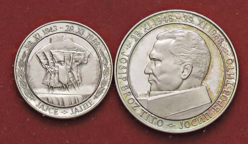 ESTERE - YUGOSLAVIA - Repubblica Popolare - Dittico 1968 - 25° anniversario dell...