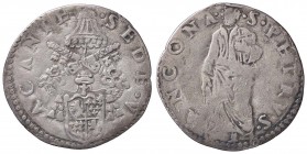 ZECCHE ITALIANE - ANCONA - Sede Vacante (1555) - Giulio 1555 Munt. 5; Berm. 1031 RRR (AG g. 2,75)
MB