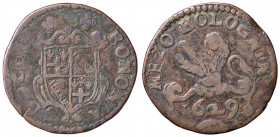 ZECCHE ITALIANE - BOLOGNA - Urbano VIII (1623-1644) - Mezzo bolognino 1629 CU
qBB