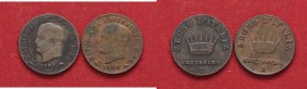 ZECCHE ITALIANE - BOLOGNA - Napoleone I, Re d'Italia (1805-1814) - Centesimo 1808 e 1809 Mont. 120/122 CU Lotto di 2 monete
bel BB