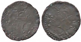 ZECCHE ITALIANE - CORREGGIO - Anonime dei Conti Gerolamo, Gilberto, Camillo e Fabrizio (1569-1580) - Quattrino Gamberini 640 RR (CU g. 0,66)Contraffaz...