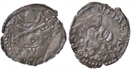ZECCHE ITALIANE - FANO - Sede Vacante (1585) - Quattrino Munt. 4; Berm. 1306 RRR (MI g. 0,42)
meglio di MB
