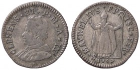 ZECCHE ITALIANE - FERRARA - Clemente XI (1700-1721) - Muraiola da 4 baiocchi 1709 A. IX CNI 30; Munt. 240b R MI
qBB