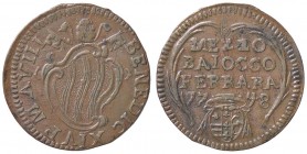 ZECCHE ITALIANE - FERRARA - Benedetto XIV (1740-1758) - Mezzo baiocco 1748 A. VIII Ser. 1310; Munt. 304 R CU
qSPL