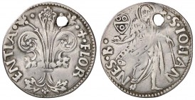 ZECCHE ITALIANE - FIRENZE - Repubblica (1189-1532) - Grosso da 7 soldi MIR 68 R (AG g. 2,02) Forato
MB