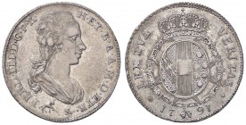 ZECCHE ITALIANE - FIRENZE - Ferdinando III di Lorena (primo periodo, 1790-1801) - 2 Paoli 1791 CNI 4; Mont. 146 RRR AG
bel BB