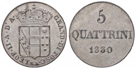 ZECCHE ITALIANE - FIRENZE - Leopoldo II di Lorena (1824-1859) - 5 Quattrini 1830 Pag. 174; Mont. 379 R CU
bello SPL