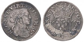 ZECCHE ITALIANE - FOSDINOVO - Maria Maddalena Centurioni Malaspina (1667-1669) - Luigino 1666 Cannarano 65 var. AG
BB/BB+