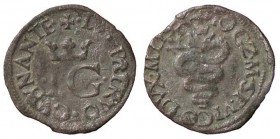 ZECCHE ITALIANE - MILANO - Giovanni Galeazzo Maria e Ludovico Maria Sforza (1480-1494) - Denaro Crippa 9; MIR 227 RR (MI g. 0,4)
BB/BB+