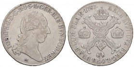 ZECCHE ITALIANE - MILANO - Giuseppe II d'Asburgo-Lorena (1780-1790) - Mezzo scudo 1787 CNI 48; Mont. 133 R AG
qBB