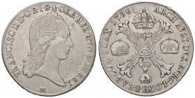 ZECCHE ITALIANE - MILANO - Francesco II d'Asburgo - Lorena (1792-1800) - Crocione 1796 CNI 18; Mont. 165 AG
BB