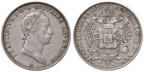 ZECCHE ITALIANE - MILANO - Francesco I d'Asburgo-Lorena (1815-1835) - Mezzo scudo 1824 Pag. 135; Mont. 355 RR AG
BB+
