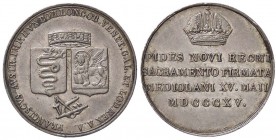 ZECCHE ITALIANE - MILANO - Francesco I d'Asburgo-Lorena (1815-1835) - Medaglia 1815 Crippa 21/B; MIR 512/2 NC AG Emissioni per il giuramento
SPL/qSPL