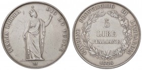 ZECCHE ITALIANE - MILANO - Governo Provvisorio (1848) - 5 Lire 1848 Pag. 213; Mont. 425 AG
MB-BB