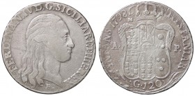 ZECCHE ITALIANE - NAPOLI - Ferdinando IV di Borbone (primo periodo, 1759-1799) - Piastra 1798 P.R. 63; Mont. 215 AG Colpo
MB-BB