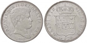 ZECCHE ITALIANE - NAPOLI - Ferdinando II di Borbone (1830-1859) - Piastra 1831 P.R. 54; Mont. 736 NC AG Colpetto
BB/BB+