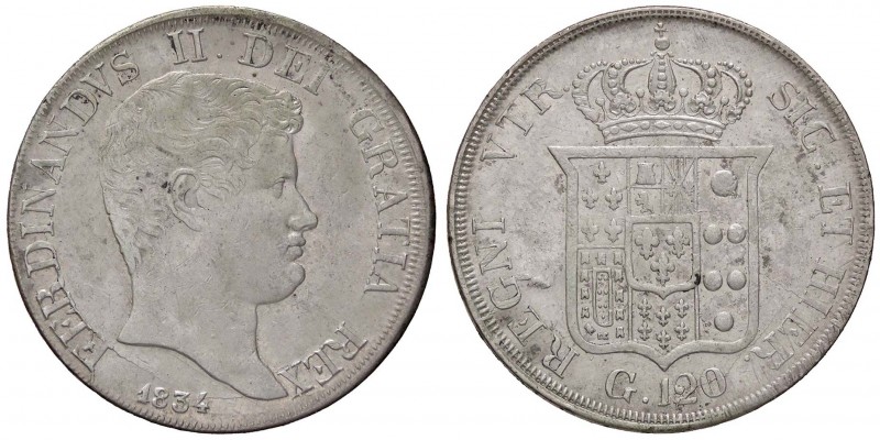 ZECCHE ITALIANE - NAPOLI - Ferdinando II di Borbone (1830-1859) - Piastra 1834 P...