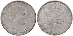 ZECCHE ITALIANE - NAPOLI - Ferdinando II di Borbone (1830-1859) - Piastra 1834 P.R. 58; Mont. 745/749 AG
BB-SPL