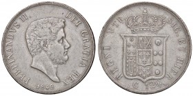 ZECCHE ITALIANE - NAPOLI - Ferdinando II di Borbone (1830-1859) - Piastra 1849 P.R. 76; Mont. 784/785 RRR AG
qBB/BB+