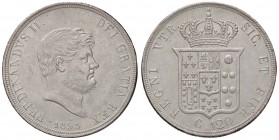 ZECCHE ITALIANE - NAPOLI - Ferdinando II di Borbone (1830-1859) - Piastra 1853 P.R. 82; Mont. 796/797 AG Il 3 della data è ribattuto
qSPL