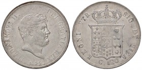 ZECCHE ITALIANE - NAPOLI - Ferdinando II di Borbone (1830-1859) - Piastra 1854 P.R. 83; Mont. 798/800 AG
BB+/SPL