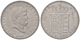 ZECCHE ITALIANE - NAPOLI - Ferdinando II di Borbone (1830-1859) - Piastra 1856 P.R. 85; Mont. 804 e seg. AG
SPL+