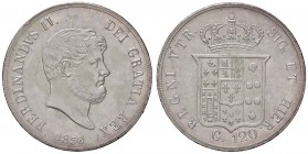 ZECCHE ITALIANE - NAPOLI - Ferdinando II di Borbone (1830-1859) - Piastra 1856 P.R. 85; Mont. 804 e seg. AG Segnetto al D/
SPL/SPL+