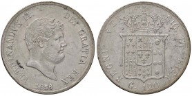 ZECCHE ITALIANE - NAPOLI - Ferdinando II di Borbone (1830-1859) - Piastra 1856 P.R. 85; Mont. 804 e seg. AG
qSPL/SPL