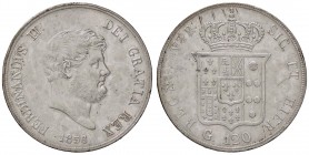 ZECCHE ITALIANE - NAPOLI - Ferdinando II di Borbone (1830-1859) - Piastra 1856 P.R. 85; Mont. 804 e seg. AG Colpetto
qSPL/SPL