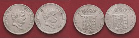 ZECCHE ITALIANE - NAPOLI - Ferdinando II di Borbone (1830-1859) - Piastra 1856 e 1857 AG Lotto di 2 monete
BB÷SPL
