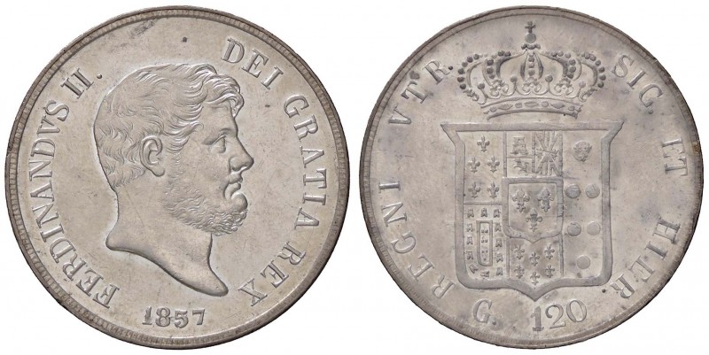 ZECCHE ITALIANE - NAPOLI - Ferdinando II di Borbone (1830-1859) - Piastra 1857 P...