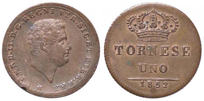 ZECCHE ITALIANE - NAPOLI - Ferdinando II di Borbone (1830-1859) - Tornese 1852 P...