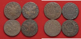 ZECCHE ITALIANE - PALERMO - Carlo II (1674-1700) - Grano 1698-1699-1700-1701 CU Lotto di 4 monete
MB÷BB