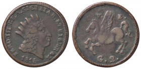 ZECCHE ITALIANE - PALERMO - Ferdinando III di Borbone (1759-1816) - 2 Grani 1815 Spahr 167/168; Mont. 383/384 NC CU
qBB