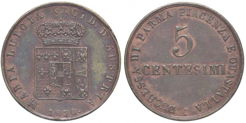 ZECCHE ITALIANE - PARMA - Maria Luigia (1815-1847) - 5 Centesimi 1830 Pag. 14; M...