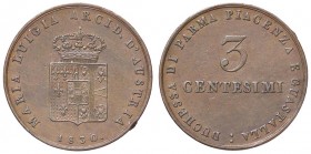 ZECCHE ITALIANE - PARMA - Maria Luigia (1815-1847) - 3 Centesimi 1830 Pag. 15; Mont. 125 RR CU
qSPL