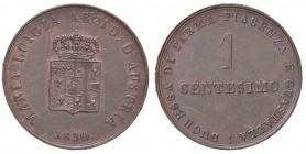 ZECCHE ITALIANE - PARMA - Maria Luigia (1815-1847) - Centesimo 1830 Pag. 16; Mont. 126 CU Riflessi rossi
qFDC
