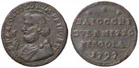 ZECCHE ITALIANE - PERGOLA - Pio VI (1775-1799) - Sampietrino 1797 CNI 10; Munt. 382a R CU
BB+