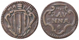 ZECCHE ITALIANE - RAVENNA - Benedetto XIV (1740-1758) - Quattrino 1745 Munt. 693 R CU
BB+