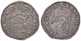 ZECCHE ITALIANE - ROMA - Paolo IV (1555-1559) - Giulio CNI 159; Munt. 17 (AG g. 3,15)
BB+