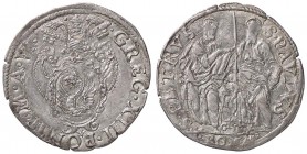 ZECCHE ITALIANE - ROMA - Gregorio XIII (1572-1585) - Giulio A. VI CNI 218; Munt. 129 RR (AG g. 3,02)
qSPL