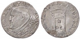 ZECCHE ITALIANE - ROMA - Clemente VIII (1592-1605) - Giulio 1600 CNI 63; Munt. 55 RRR (AG g. 3,1)
MB-BB